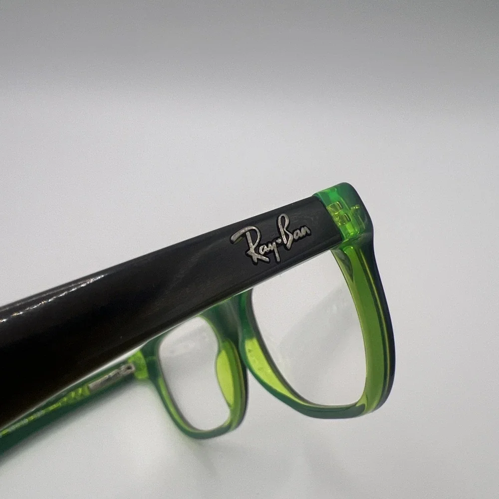 Ray-Ban RB1555 3665 Youth Eyeglasses Black Green Frames 46-16-125 Flex Hinges